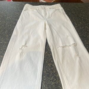 Old navy wide leg, ripped Jean